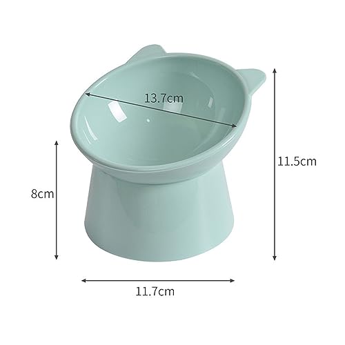 Raised Cat Bowl, Extra Wide Elevated Cat Food Bowl, Cute Cat Bowls for Food and Water, Prevent Neck & Whisker Fatigue, Slow Feeder Cat Bowl - Image 3