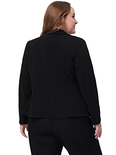Agnes Orinda Plus Size Blazer for Women Work Jacket Notch Lapel Buttons Front Blazers Jackets 20244