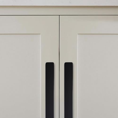 LONHECAN 8-Inch Matte Black Cabinet Pulls 10 Pack - Vintage Handles for Kitchen Cabinets, Cupboards, Drawers & Bathroom Hardware by LONHECAN - Used condition - Image 6