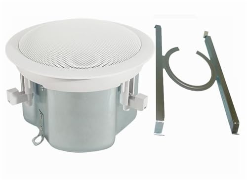 OWI ICM4 in-Ceiling Speaker 4 Inch 2-Way, 70V and 8 Ohms Combination, Includes 2 Speakers, Built-in Enclosure (Metal Backcan) and T-Bar Brackets; Sold and Packed in Pairs