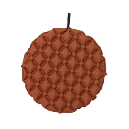 Menolana Inflatable Seat Cushion Sit Mat Pad Portable Office Chair Pad for Stadium Airplane Outdoor Sports Boating Picnics, Red Brown