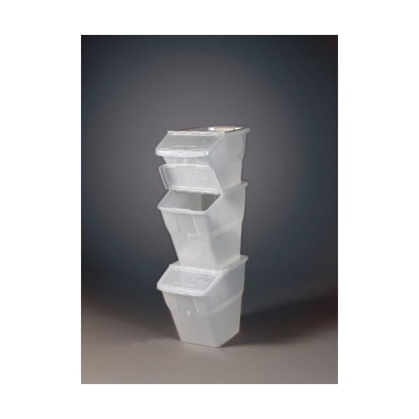 WTM CBCL-24 Stackable Bins with Hinged Lids, 24-Quart, Pack of 3 WTM CBCL-24 Stackable Bins with Hinged Lids, 24-Quart, Pack of 3