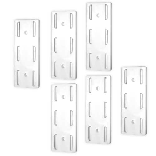 FNANJWQ 6 Pcs Power Strip Holder Self Adhesive Power Strip Wall Mounted, Desktop Socket Fixer Punch Free Cable Management System Plug-in Surge Protector Holder for Kitchen Home Office