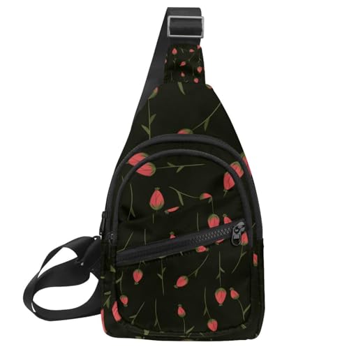 Sac de poitrine étanche avec motif floral élégant pour homme et femme