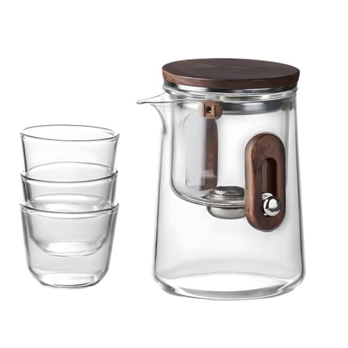 Ensemble de thé de voyage portable infuseur verre et tasses nomades pour bureau