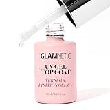 Glamnetic UV Gel Clear Top Coat | High-Gloss Finish | No-Wipe Formula | Works on Press-Ons & Polish | LED UV Curable | 0.33 fl. oz.