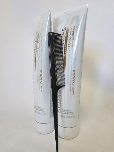 (Pack of 2) Cellophanes Caramel Brown 10.1oz Hair Color with black comb image 2