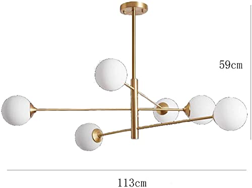 Plafonnier industriel rustique et lustre spoutnik or moderne - 3