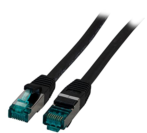 EFB-Elektronik - CAT. 6a Netzwerkkabel - 0,25 m LAN Kabel Ethernet Kabel Patchkabel - RJ45 Anschluss, S/FTP LSZH - schwarz