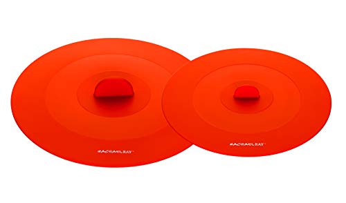 Rachael Ray Accessories 2-Piece Top This! Suction Lid Set, Orange