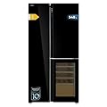 Cecotec Frigorifero Combi Bolero CoolMarket TDW 548 Black Glass E. 436L, Vinoteca, Compressore Inverter Plus, Total No Frost, Metal Cooling, Fast Cooling, Fast Freezing, Classe E, Multi Airflow