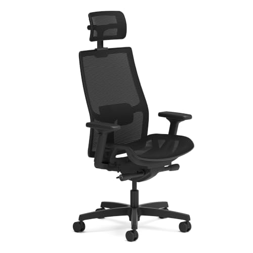 Image of HON Ignition 2.0 Ergonomic Office Chair, Headrest, Office Desk, Black