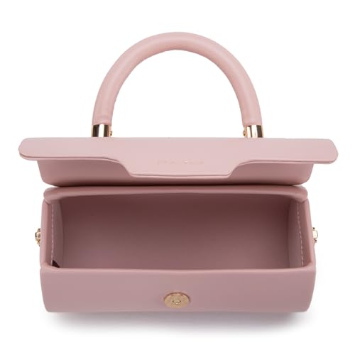 Image of Milan Chiva Top Handle Bag for Women Mini Barrel Crossbody Handbag with Adjustable Strap Elegant Small Purses | Small