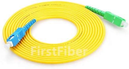 SC APC to SC UPC Fiber Patch Cable, Jumper, Patch Cord G657A Simplex 2.0mm PVC SM SC APC to SC PC Bend Insensitive (10M)