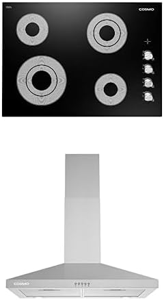 Cosmo 2-Piece Kitchen Package, 30" Electric Cooktop & Wall Mount Range Hood