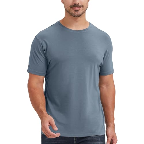 Image of netdraw Men's Ultra Soft Bamboo Viscose Cotton T-Shirt S-3XL | Moisture Wicking, Lightweight, Cool-Touch, Everyday Casual, Lounge, Sleep & Undershirt