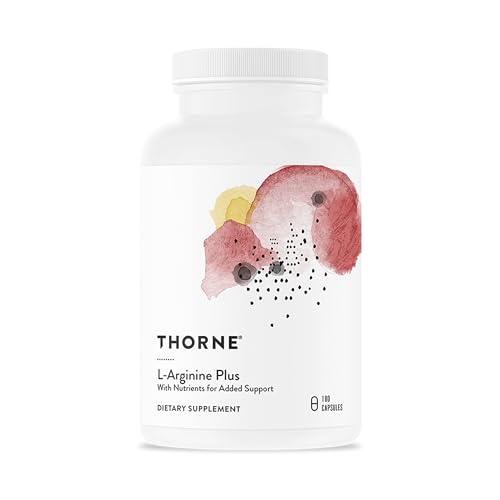 THORNE - L-Arginine Plus - Added Antioxidant Support - Supports Heart Health Nitric Oxide Production Exercise Capacity & Optimal Blood Flow* - Third-Party Certified - Dairy-Free - 180 Capsules