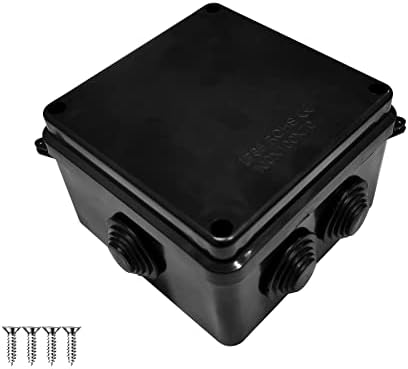 IP65 10 Entries Waterproof Junction Box 15x11x7cm ABS Plastic Dustproof Outdoor Junction Box Enclosure DIY Case for Electrical Project CCTV Camera Cable LED (White)