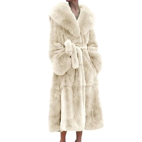 Women Slim Overcoat Coats Faux Fur Long Winter Thick Long Parkas2