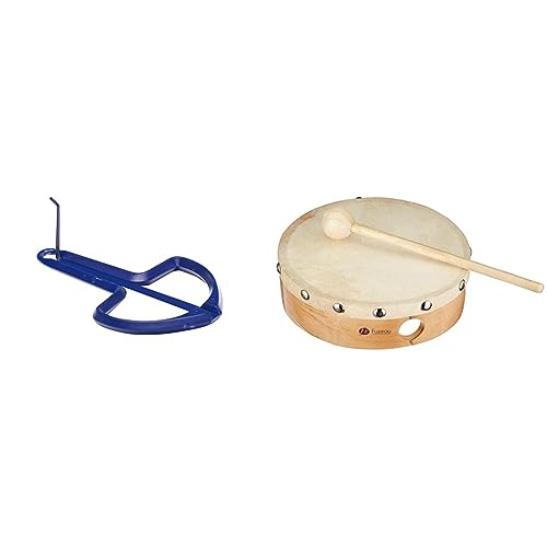 Fuzeau - FUZEAU - 4996 - Guimbarde - Instrument de Musique Vibrant en Métal - Sons Intrigants et Originaux - Excellente Qualité & 70626 - Tambourin en bois - Peau naturelle Ø 15 cm sans cymbalette - Livré