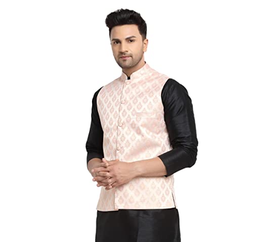 Image of ABH LIFESTYLE Men's Jacquard Nehru Jacket.
