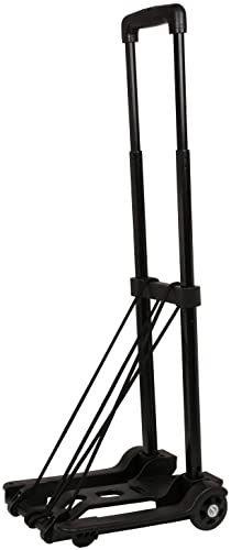 Image of Folding Stainless Steel 4-Wheel Stair Climbing Shopping Cart Trolley, Silver, 66 lbs Capacity, 13x11x26 cm