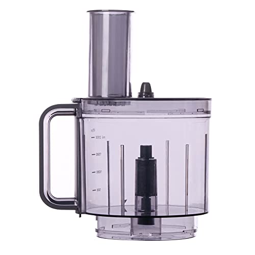 NutriChef Food Processor Bowl, Cover and Pusher - Replacement Parts for NutriChef Multifunction Food Processor Model Number: NCFPG9 (Gray)