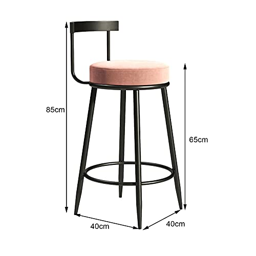 Tabourets de bar en velours de qualité supérieure avec piétement robuste en métal noir