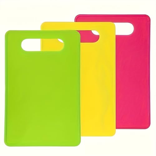 Set de 3 tablas de cortar plásticas antideslizantes con mango miniatura 2
