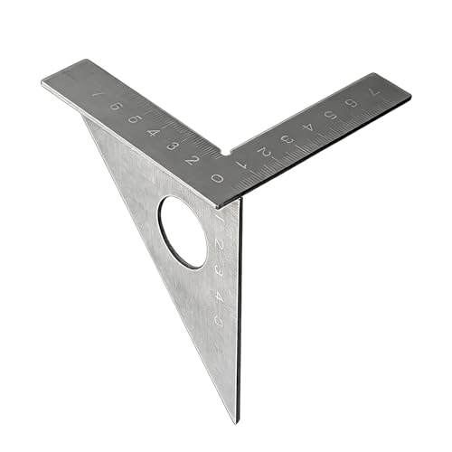 Escuadra de carpintero 45/90 grados acero inoxidable miniatura 3