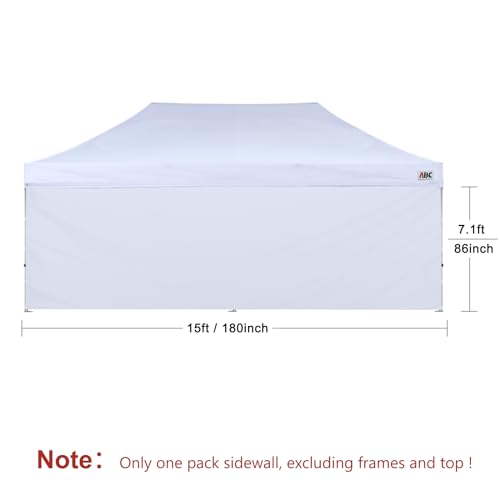 Image of ABCCANOPY Instant Canopy SunWall 10x20 FT No Frame or Top, White
