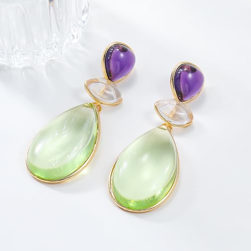 Boucles d'oreilles à eau délicate pendantes et bijoux minimalistes argentés