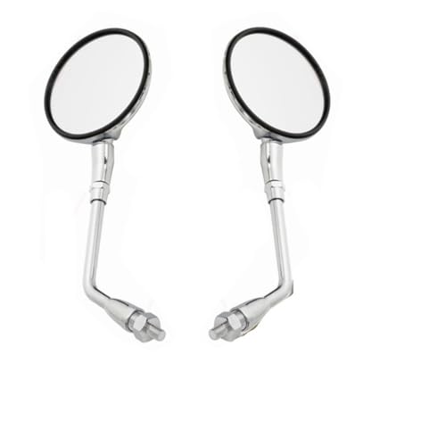 Rétroviseurs ronds de moto pour CB400 et SHADOW 400 en métal noir chromé
