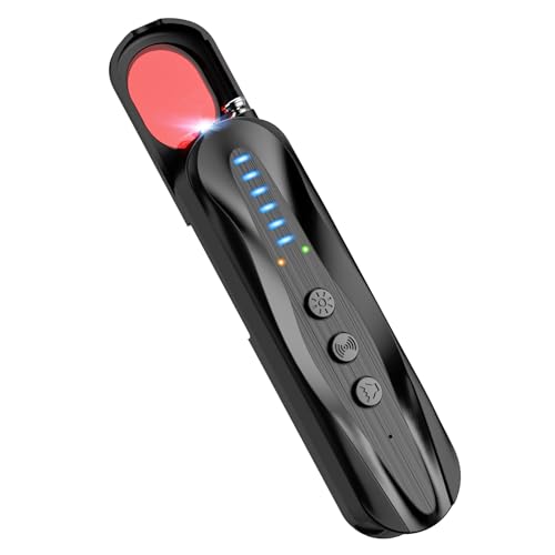 sunvito Detector de Cámaras Ocultas, Escáner de Señales RF Antiespía 5 en 1 y Detector de Rastreadores GPS, Detector Portátil de Dispositivos Ocultos para Viajes.