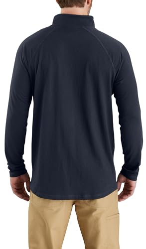 Image of Carhartt Men's 104255 Force Relaxed Fit Quarter Zip Pocket T-Shirt
