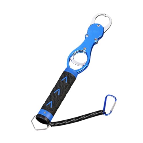 CALANDIS™ Fish Lip Gripper with Spring Scale Fishing Grabber Fishing Scale Fish Holder Blue | Pliers & Hook Removers | Fishing Equipment | Fishing Deal