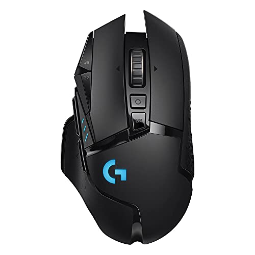 Logitech G502 Lightspeed Wireless Gaming Mouse, 25K Sensor, PowerPlay Compatible, RGB, Adjustable Weights, 11 Programmable Buttons, Long Battery Life, On-Board Memory, PC/Mac - Black view 1