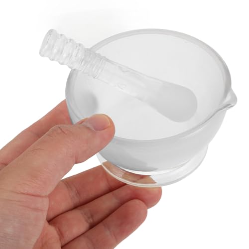 Mortero de vidrio texturizado con maza resistente para moler 3
