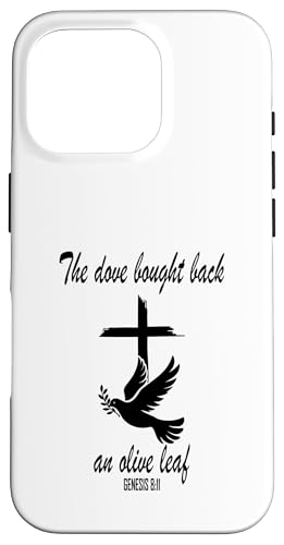 The Dove olive leaf Genisis 8:11 Christian Pray Jesus Bible Case for iPhone 16 Pro