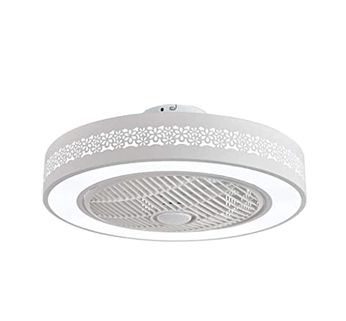 Ventilador de dormitorio moderno con luz redonda y control remoto para un descanso ideal