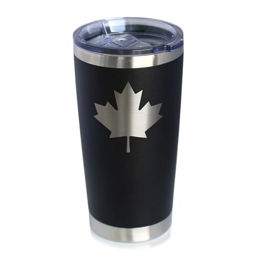 Canada Maple Leaf Insulated Coffee Tumbler with Sliding Lid