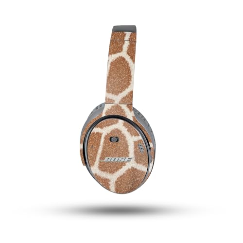 Image of MightySkins Glossy Glitter Skin Compatible with Bose QuietComfort 35 II Headphones - Giraffe Print | Protective, Durable High-Gloss Glitter Finish | Easy to Apply