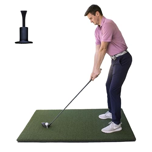 The Original Country Club Elite by Real Feel Golf Mats 4' X 5' Simulator Size Golf Mat | Heavy Duty Commercial Practice Mat | Accepts A Real Tee | Swing Down and Through | Indoor/Outdoor by Real Feel Golf Mats - Used condition - US$434.98