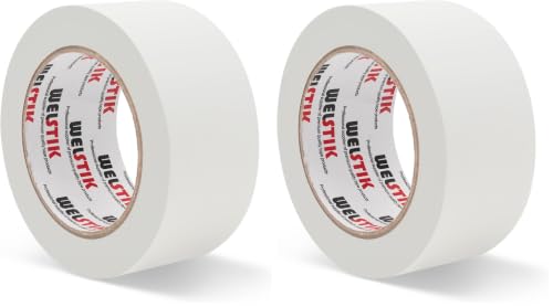 Image of WELSTIK White Gaffer Tape 2 Inches x 33 Yards, No Residue, Non-Reflective,Waterproof, Can be Torn by Hand, Gaffers Cloth Tape for Photography, Shooting Background Fixed (Pack of 2)