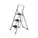 Escabeau en Acier De 3 Marches Tabouret Marche Pied Pliant L46 x l71 x H104 cm Echelle avec Pieds Anti Dérapant Max 150Kg (3 marches)
