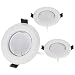 Produktbild HCFEI 3er Set Flache LED Einbaustrahler ultra flach in weiß mit LED Spot Modul 230V I 3W 320Lumen I Warmweiß 3000K I 120°Abstrahlwinkel I Dimmbar I 50-55mm Einbauloch I Einbauleuchte rund