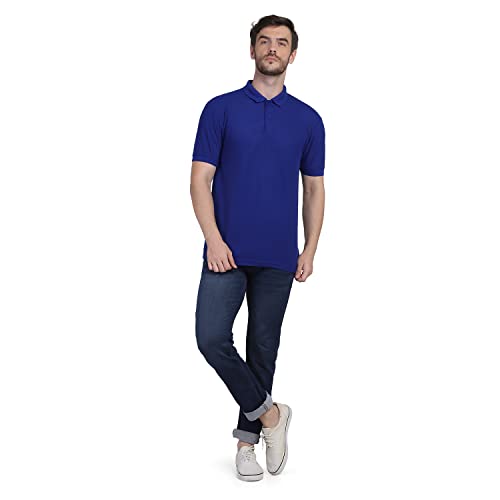 Image of INKKR Men's Casual Polo Neck Half Sleeve Solid T-Shirt (Pack-3)