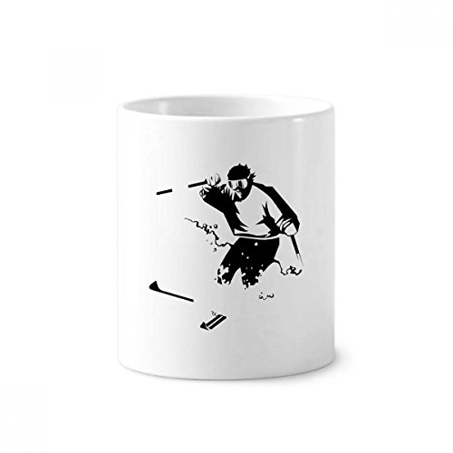 Tasse blanche de ski noir 350ml pour organiser votre salle de bain ou bureau