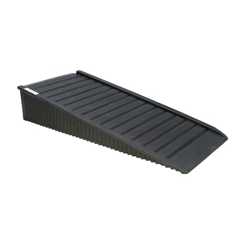 ENPAC Poly Spill Pallet Ramp, Poly Ramp, Black, Ribbed, Non-Skid, 100% Polyethyloene, 10-degree Slope