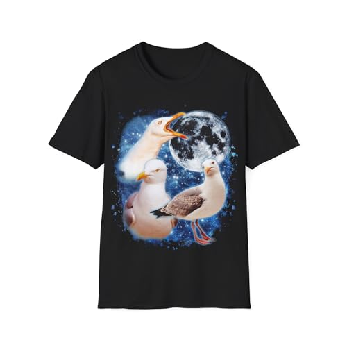 T-shirt Three Seagulls Moon style unique fini les hauts basiques